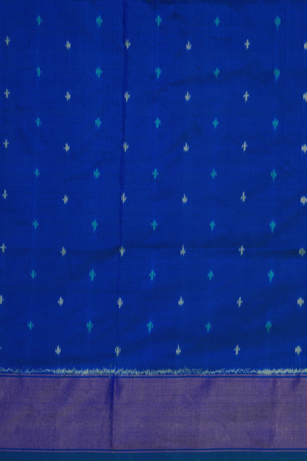 Image of Pochampally Ikat Silk Green Saree